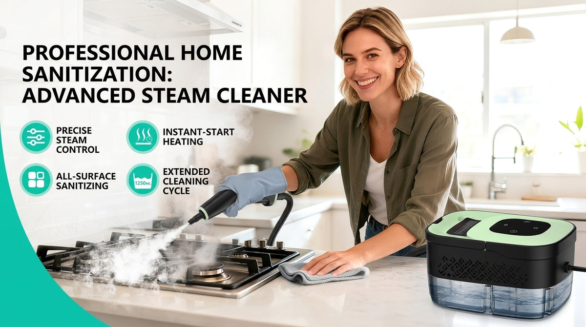 Ayuvigour Portable Steam Cleaner - 1.25L, 16 Accessories