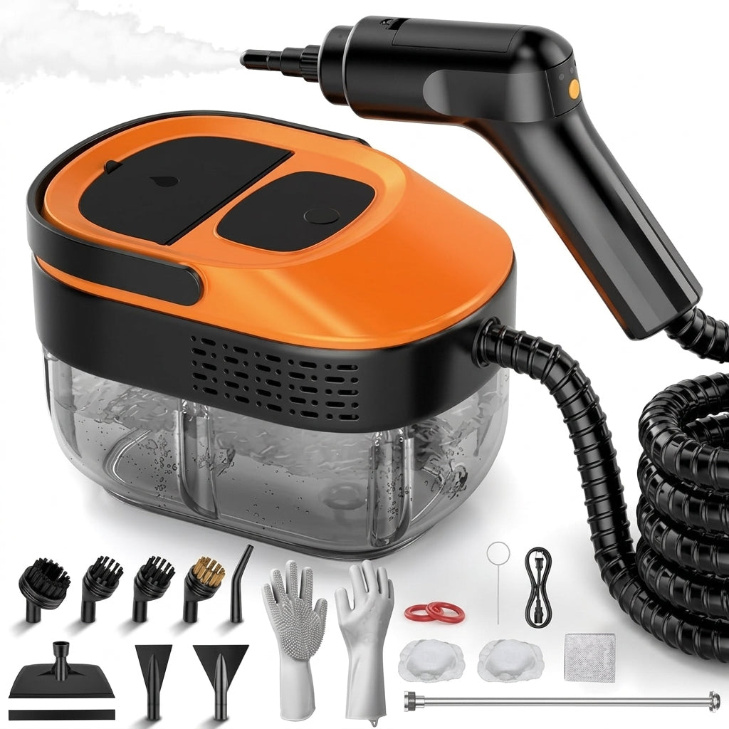 Ayuvigour Portable Steam Cleaner - 1.25L, 16 Accessories