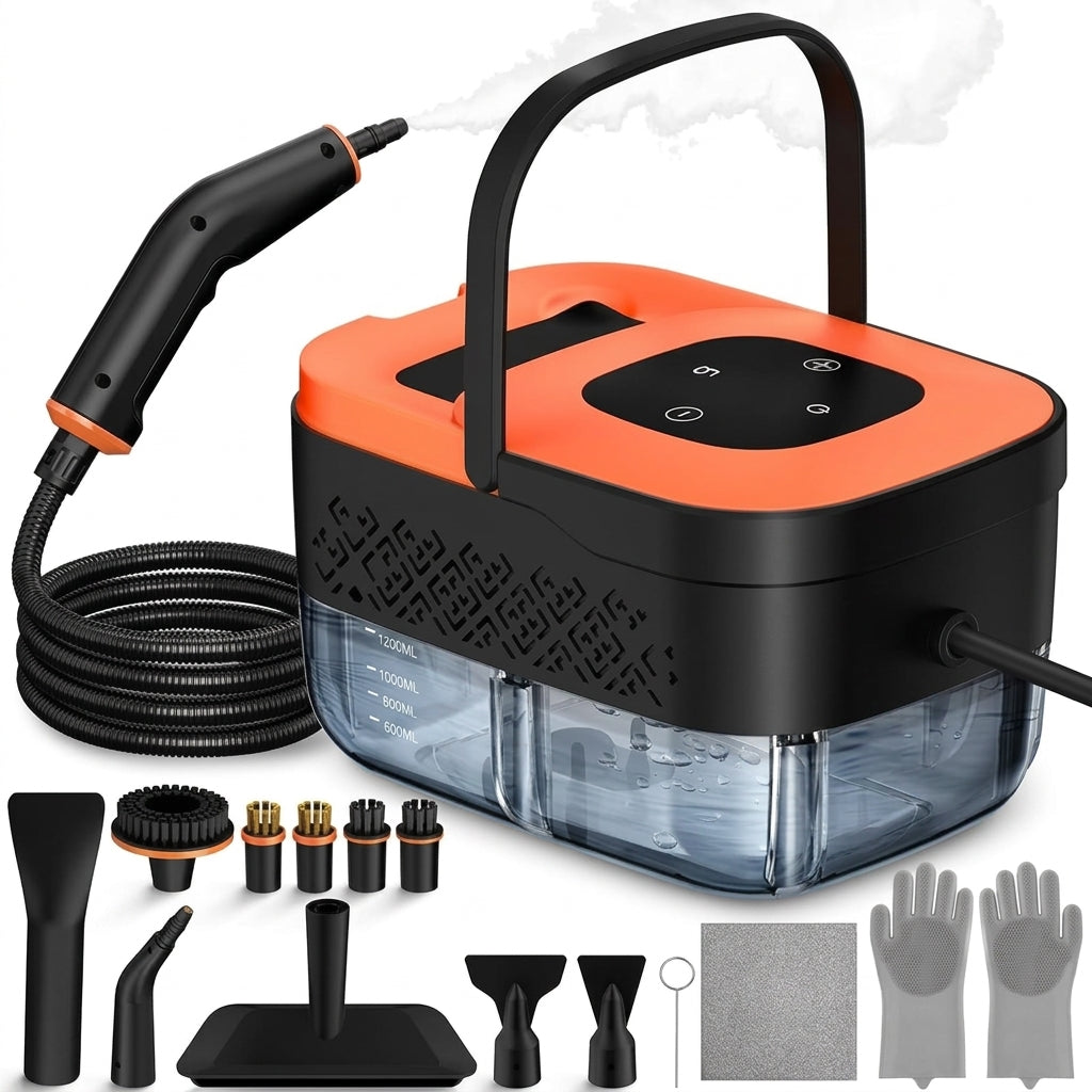 Ayuvigour Portable Steam Cleaner - 1.25L, 16 Accessories