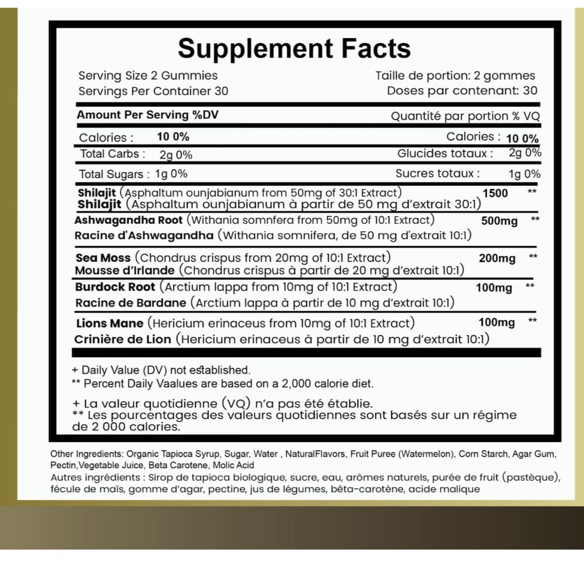 Ayuvigour Shilajit Gummies with Fulvic Acid - 60ct