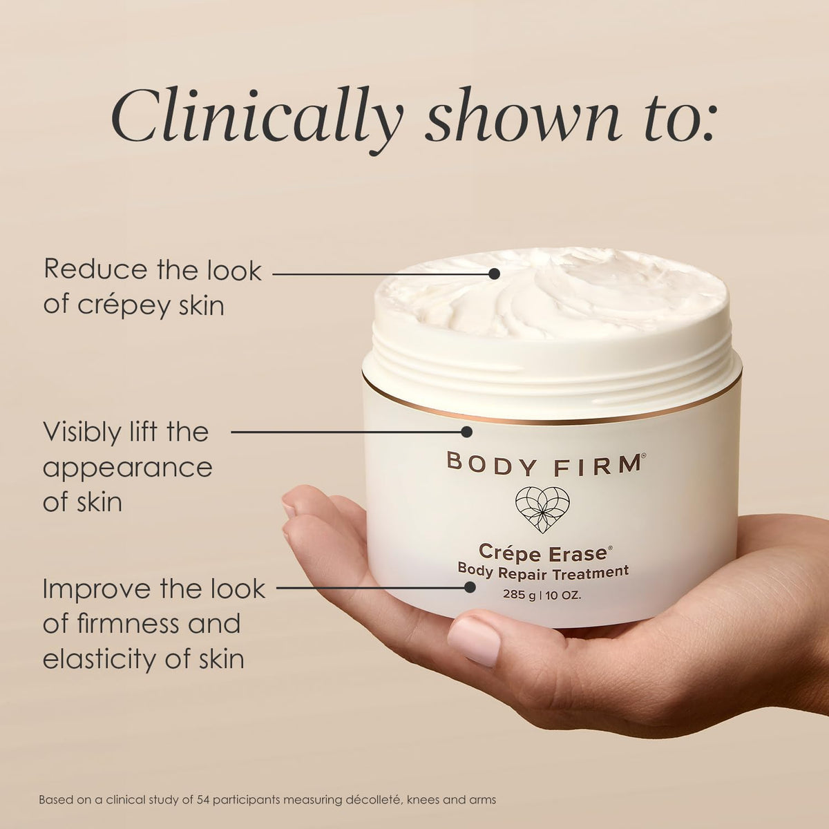 BODY FIRM Crepe Erase Advanced Body Repair Treatment – Firming & Hydrating Body Cream, 10 oz