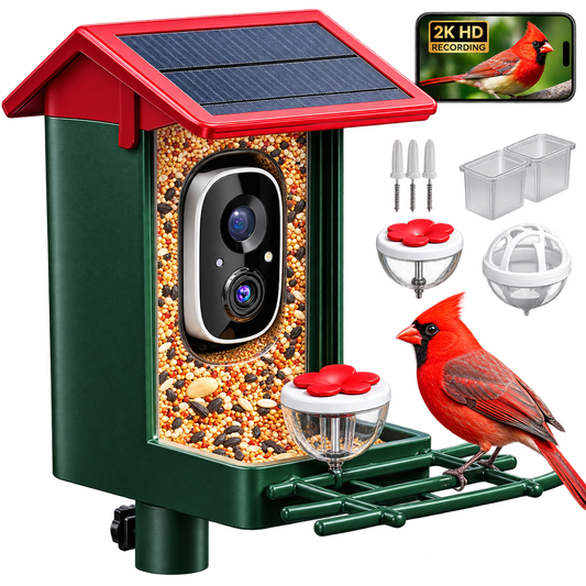 Smart Bird Feeder with Camera – 4k HD, Solar Powered & AI Bird Recognition