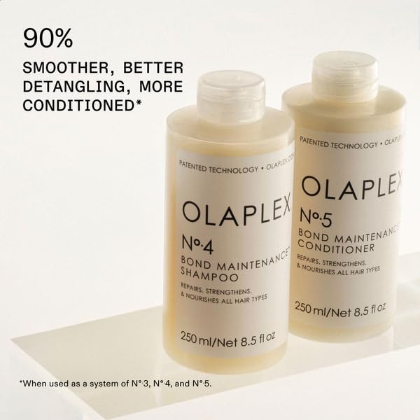OLAPLEX Wash and Shine Hair Kit – Nº.4 Shampoo, Nº.5 Conditioner & Nº.7 Bonding Oil